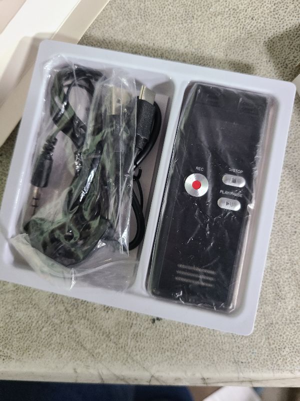 Photo 1 of 128GB Digital Voice Recorder With Playback - 3072 Kbps HD Voice-Activated Recording and Noise-Canceling, Audio Device for Lectures Meetings, A-B Repeat, MP3 Player