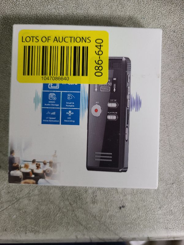 Photo 1 of 128GB Digital Voice Recorder With Playback - 3072 Kbps HD Voice-Activated Recording and Noise-Canceling, Audio Device for Lectures Meetings, A-B Repeat, MP3 Player