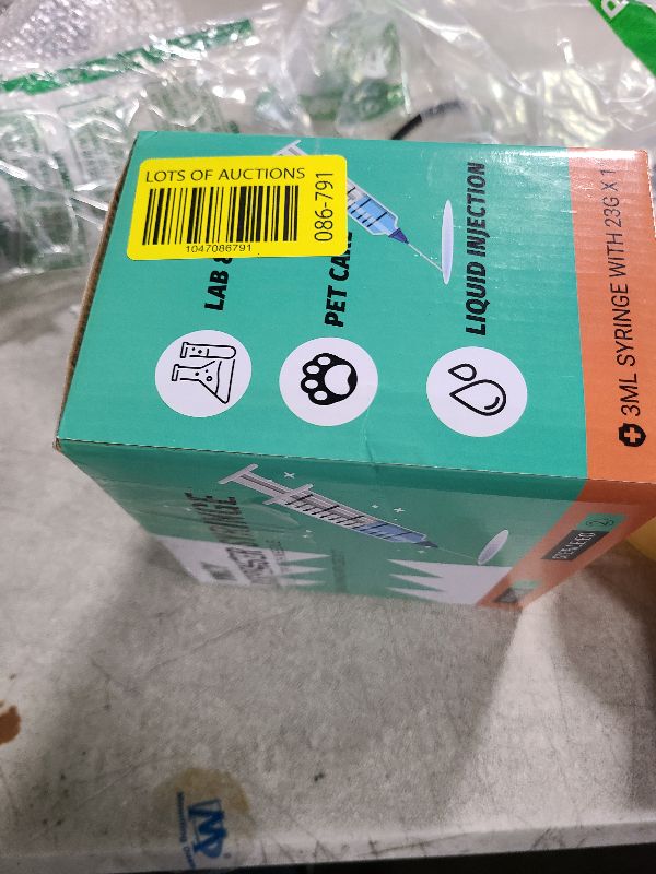 Photo 1 of 100 Pack 3ml Disposable Syringe with Needle 23Ga 1.0 Inch, Luer Lock Syringes, Individual Sterilized Wrapped