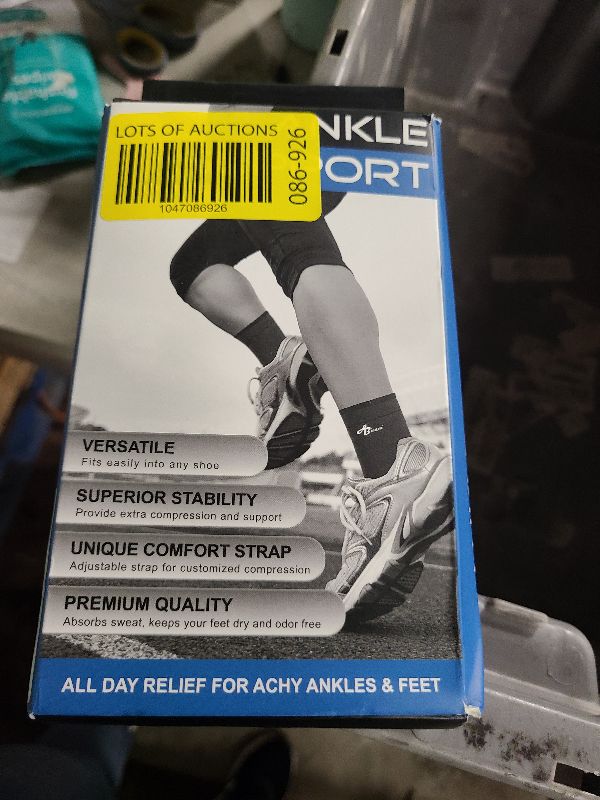 Photo 1 of ABIRAM Ankle Compression Sleeve, Foot Sleeve (1 Pair) with strap, Ankle Brace For Arch, Ankle Support, For Sprained Foot, Achilles Tendonitis, Plantar Fasciitis Relief, Women & Men