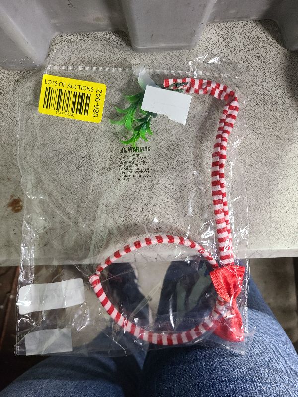 Photo 1 of Needzo Funny Christmas Mistletoe Headband, Holiday Party Hair Accessory, One Size Fits Most, 12 Inches
