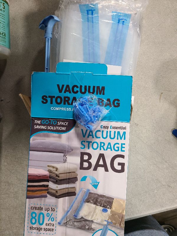 Photo 1 of 10 Pack Vacuum Storage Bags, Space Saver Bags (2 Jumbo/2 Large/3 Medium/3 Small) Compression Storage Bags for Comforters and Blankets, Vacuum Sealer Bags for Clothes Storage, Hand Pump Included