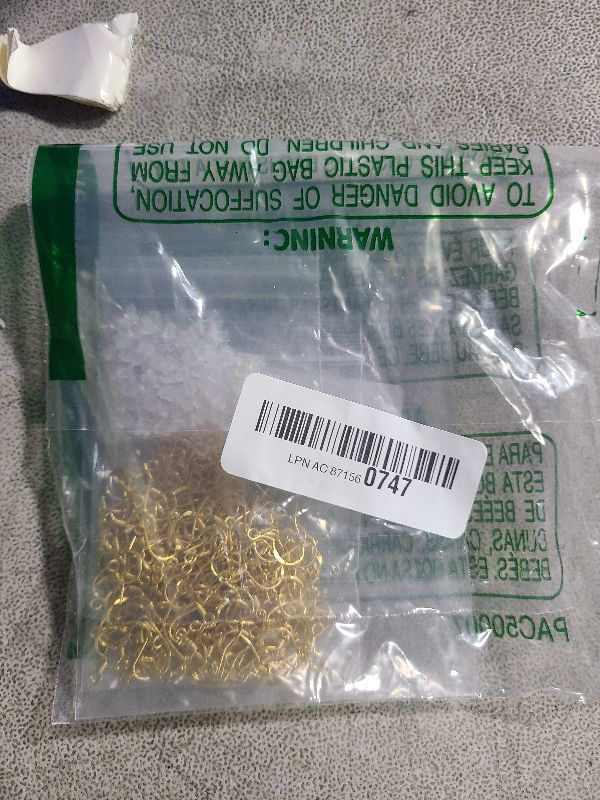 Photo 1 of 200 PCS/100 Pairs Earring Hooks Hypoallergenic 925 Sterling Silver Plated 18K Gold Tone Ear Wires Fish Hooks with 100 PCS Clear Silicone Earring Backs and 100 PCS Jump Rings for DIY Jewelry Making