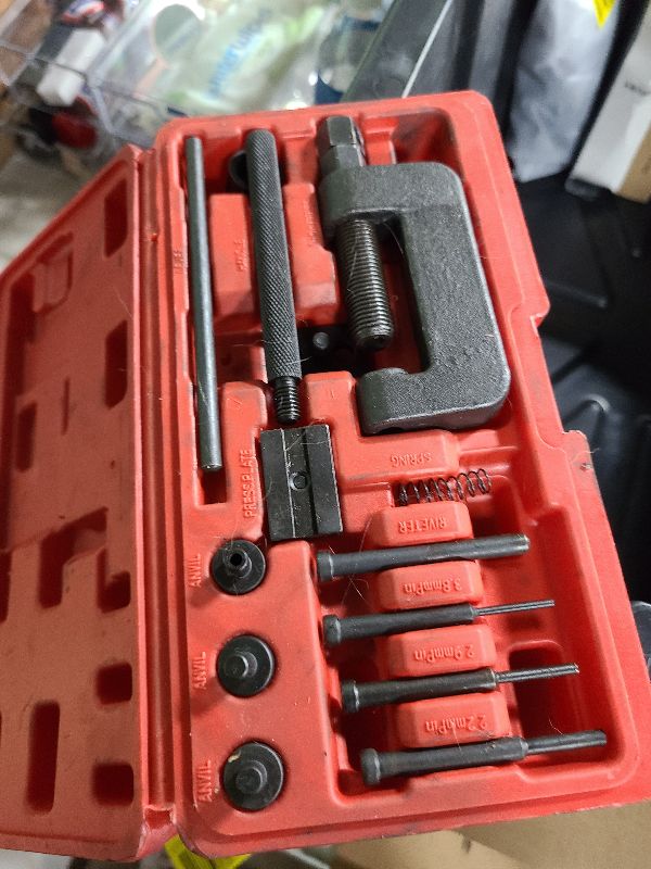 Photo 1 of 13 pcs Motorcycle Chain Breaker Set,Chain Removal Tool Chain Cutter and Riveter Kit for Cam and 25 to 630 Chains
