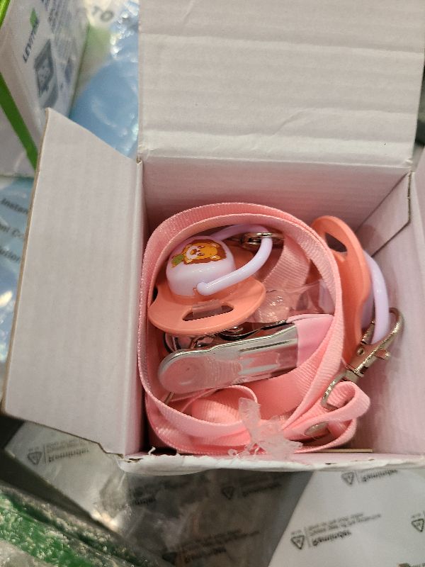 Photo 1 of 6 Sets Baby Shower Games Bridal Shower Games Funny Activities - Funniest Baby Shower Game Ever, Ice Breakers for Boy or Girl, Swing Bite Pacifier Race (Pink)