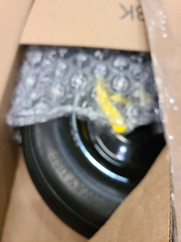 Photo 1 of 4.80/4.00-8" Flat Free Tire and Wheel - 16 Inch Solid Rubber Wheelbarrow Tires with 5/8" and 3/4" Ball Bearings, 3" Centered Hub (Extra Adapter kit includes Bearing, 1" and 1/2" Nylon Spacers)