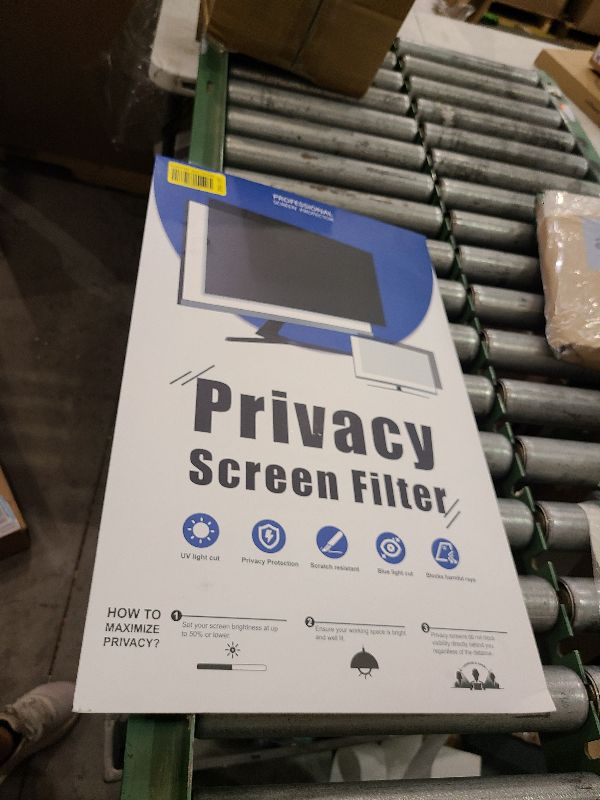 Photo 1 of [2 Pack] 20.1 Inch Computer Privacy Screen for 16:10 Aspect Ratio Widescreen Monitor, Eye Protection Anti Glare Blue Light Computer Monitor Privacy Filter, Removable Anti-Scratch 20in Protector