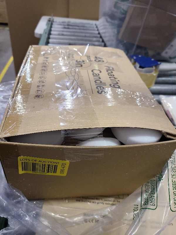 Photo 1 of 48 Pack White Floating Candles 3 inch Unscented Floating Candles for Centerpieces-10 Hours Long Burn Time-3” Floating Candle Bulk for Wedding Cylinder Vases