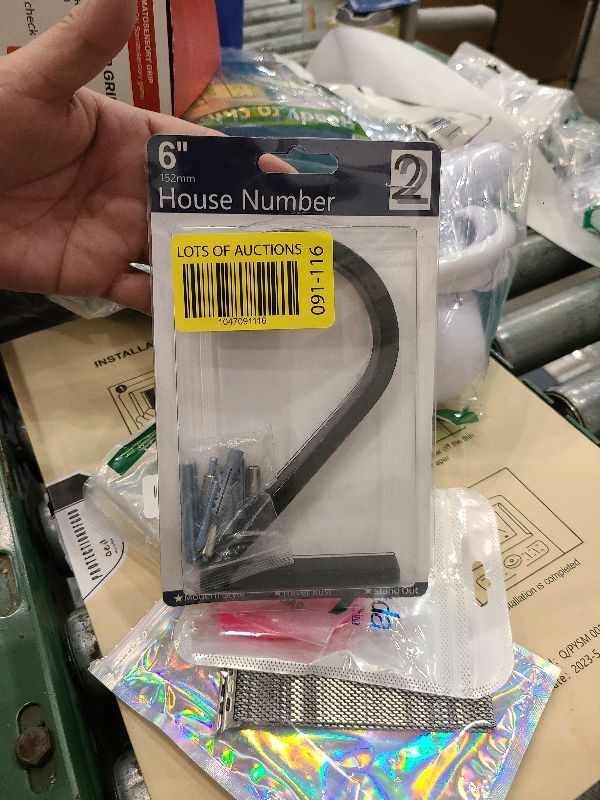 Photo 1 of 6 Inch Stainless Steel Floating House Number, Metal Modern House Numbers, for Outdoor Mailbox Yard Home Wall DoorGarage Gate with Nail Kit, Coated Black, 911 Visibility Signage