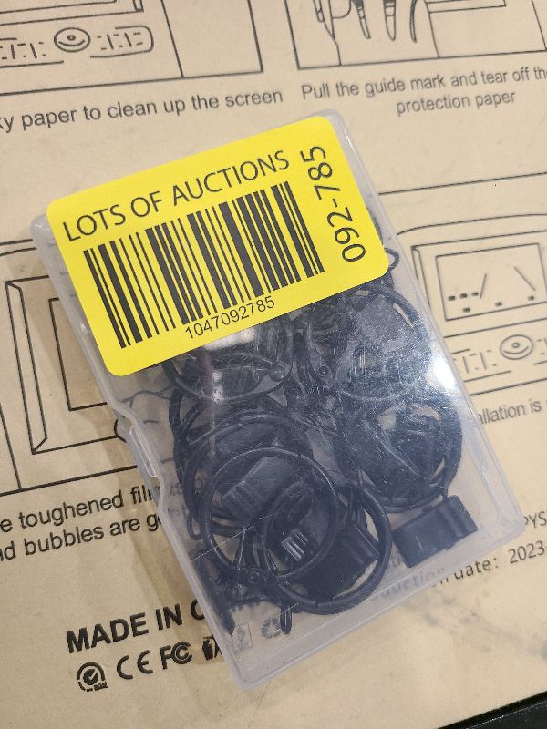 Photo 1 of 16 Pack Openable Curtain Rings with Clips, Black Shower Curtain Hooks Curtain Clips Rings for Hanging Drapery Drapes Bows, 1 Inch Diameter, Fits up to 5/8" Rod