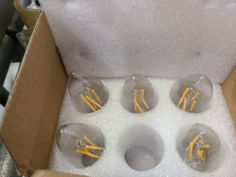 Photo 1 of 5 Pack E12 LED Candelabra Bulbs 40W Equivalent 4W, 2700K Warm White 400LM Dimmable - Vintage Edison B10 B11 Candle Bulbs for Chandeliers, Ceiling Fans & Lamps, High Brightness Energy Saving