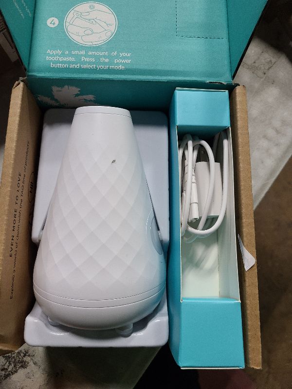Photo 1 of Tao Clean UV Sanitizing Sonic Toothbrush and Cleaning Station, Electric Toothbrush, Dual Speed Setting, White