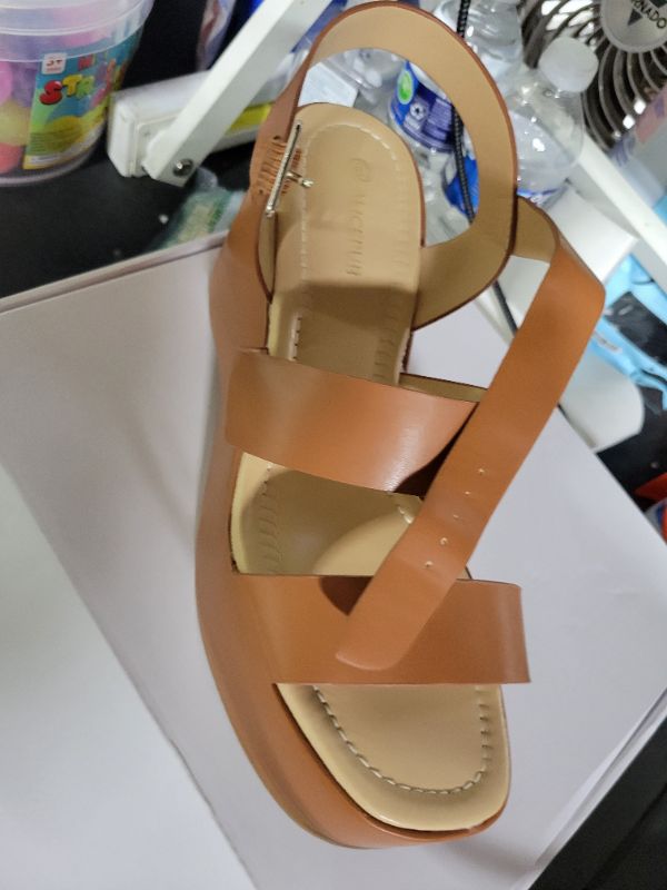 Photo 1 of ALICEPUB Brown Platform Sandals Women Summer Wedge Sandals Chunky, Slingback Open Toe Ankle Strap Sandals for Women, Comfortable Beach Sandals Flatform Walking Sandals Women Dressy Casual, Size 9