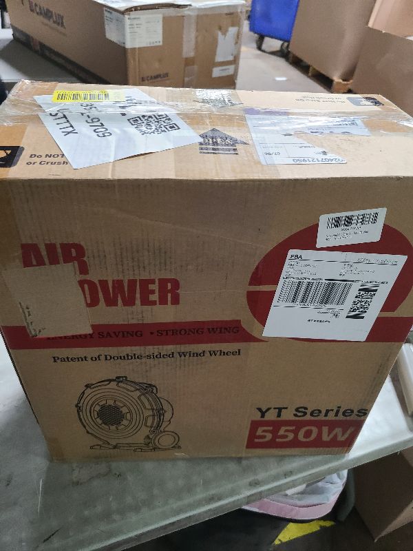 Photo 1 of 550W 0.73HP Air Blower: Bounce House Blower - Commercial Electric Blower for Inflatables - Work for Bouncy Castle Jump Slides Water Slides Inflatable Arch