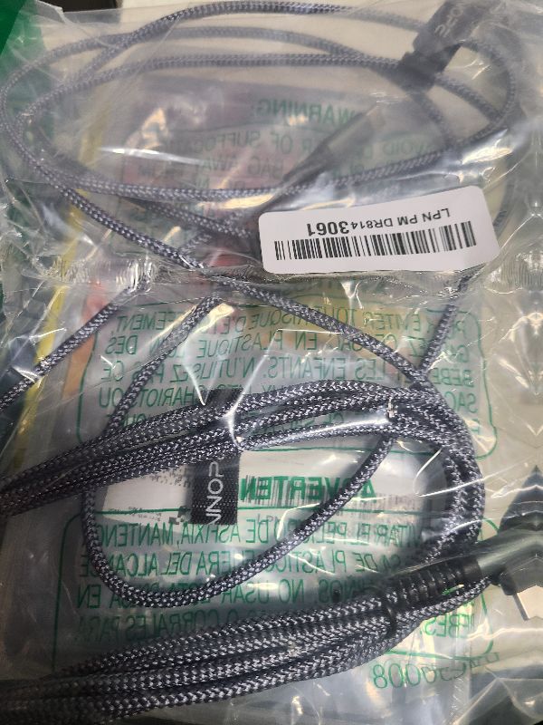Photo 1 of AINOPE USB C Cable to USB C 60W 2-Pack 6.6ft Nylon Braided Type C Charger Fast Charging Right Angle USBC to USBC Cable Charger Cord for iPhone 16 Pro Max 15 Samsung S25 Ultra S24 iPad Pro MacBook