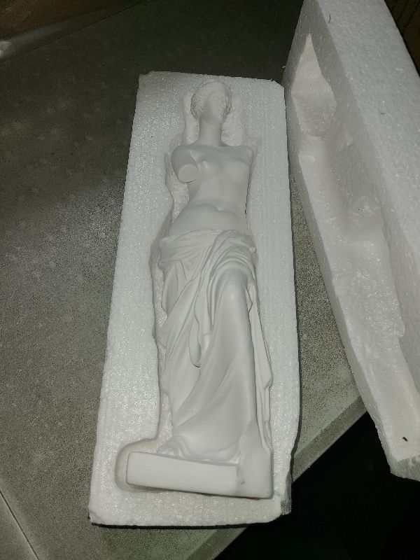 Photo 1 of PEYZCNOK Venus de Milo Statue, Classic Greek Roman Mythology Goddess Aphrodite, 11.5 x 3.15 x 2.16 Inches White Resin Art for Home Office Decor
