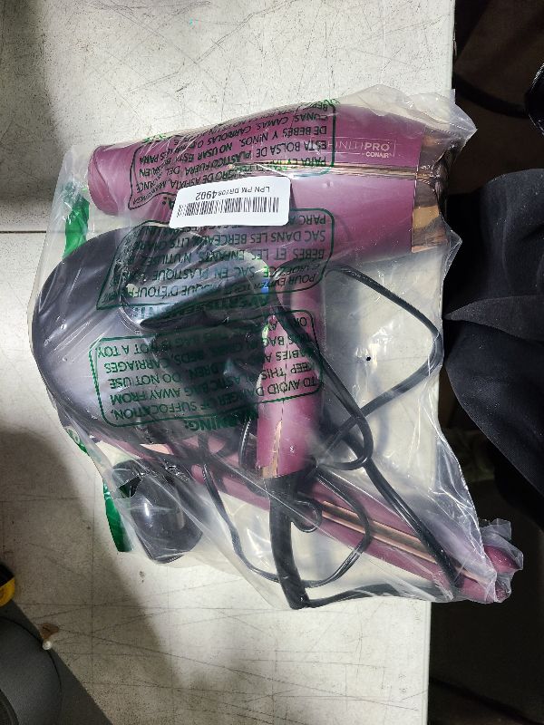 Photo 1 of Conair Limited Edition Bundle | INFINITIPRO by CONAIR Hair Dryer with Diffuser - and - Conair Double Ceramic 1-inch Digital Flat Iron | Plum | Amazon Exclusive