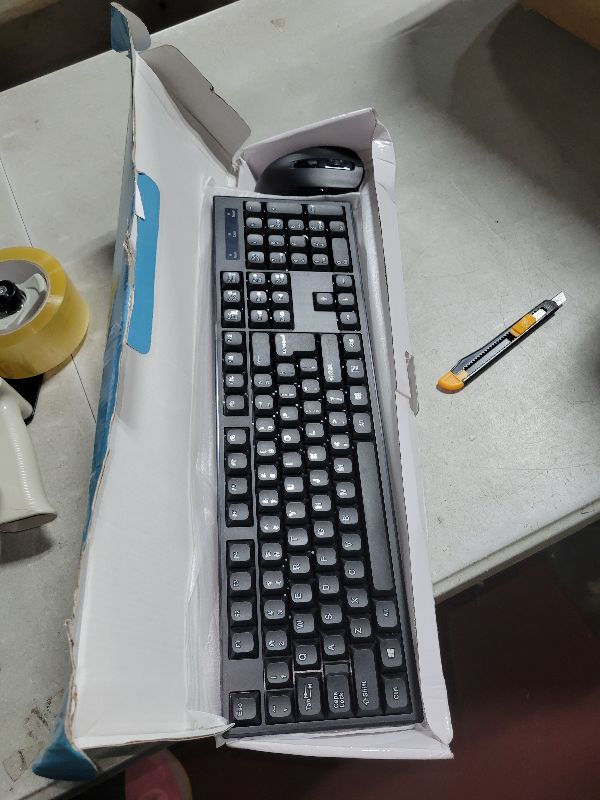 Photo 1 of darkFlash Wireless Mechanical Keyboard and Mouse for Office, 106 Keys Full-Size Keyboard and Mouse Combo, Linear Red Switches for Windows/Mac Computer Office Desktop Laptop(GK104) (Black)