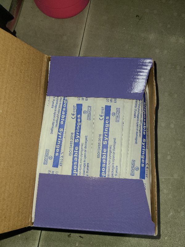 Photo 1 of 50 Pcs 1ml Syringes with Caps Oral Dispenser Individually Sterile Warpped for Medicine Dropper, Colostrum Collect Feeding Pets, Liquid