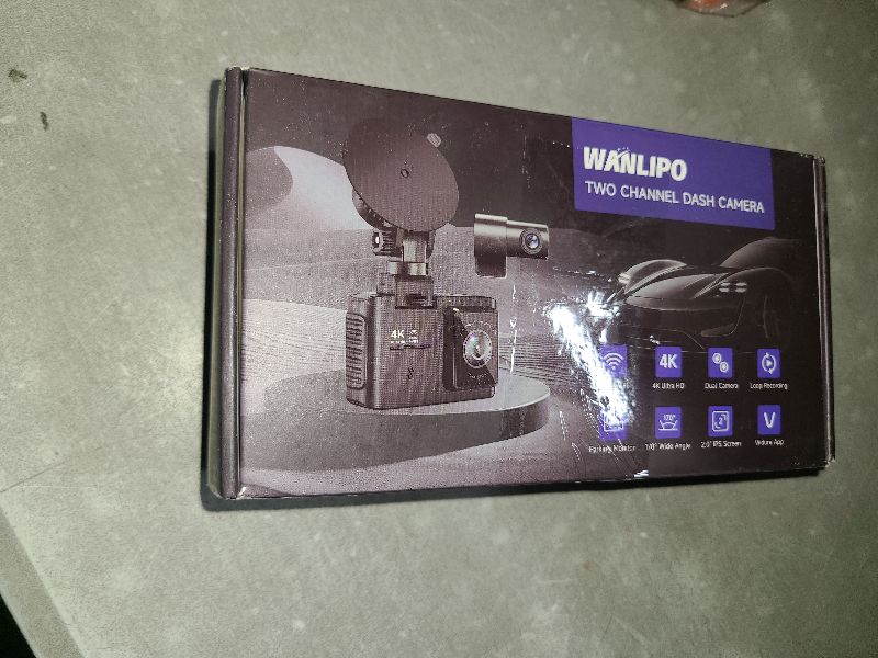 Photo 1 of Dash Cam Front and Rear: 4K Dual Channel Dash Cam - 5GHz WiFi, Dash Camera for Cars with 64GB Card, 2.0" IPS Screen, App Control, G-Sensor, Loop Recording, 170° Wide Angle, Night Vision, Parking Mode