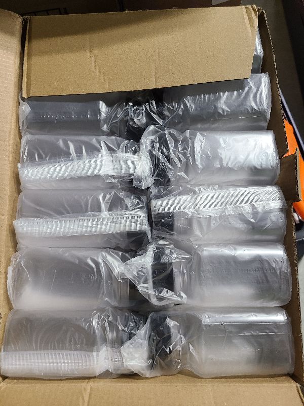 Photo 1 of 36 Pack 5 oz Plastic Juice Bottles Bulk with Lids Reusable Transparent Clear Drink Containers Caps Mini Bulk Beverage Water Bottle with Funnel and Brush for Juicing Milk Drinking(Black Lid)