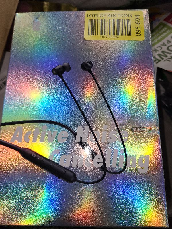 Photo 1 of Active Noise Cancelling Headphones, Wireless V5.3 Bluetooth Headphones with 3 AI Mics ENC, In-ear Magnetic Neckband Earbuds 60Hrs Playtime, IPX6 Sweatproof ANC Earphones for Travel Home Office