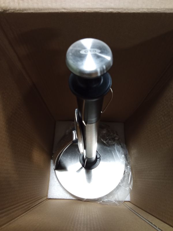 Photo 1 of  OXO Good Grips SimplyTear Paper Towel Holder - Stainless Steel (Silver & Black) 