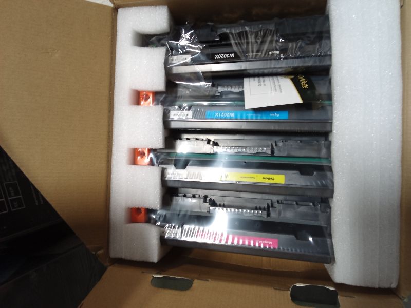 Photo 1 of 414X Toner Cartridges 4 Pack High Yield (with Chip) Compatible Replacement for HP 414X 414A for Color Laserjet Pro MFP M479fdw M479fdn M479dw Pro M454dw M454dn M479 M454 Printer Ink W2020X W2020A