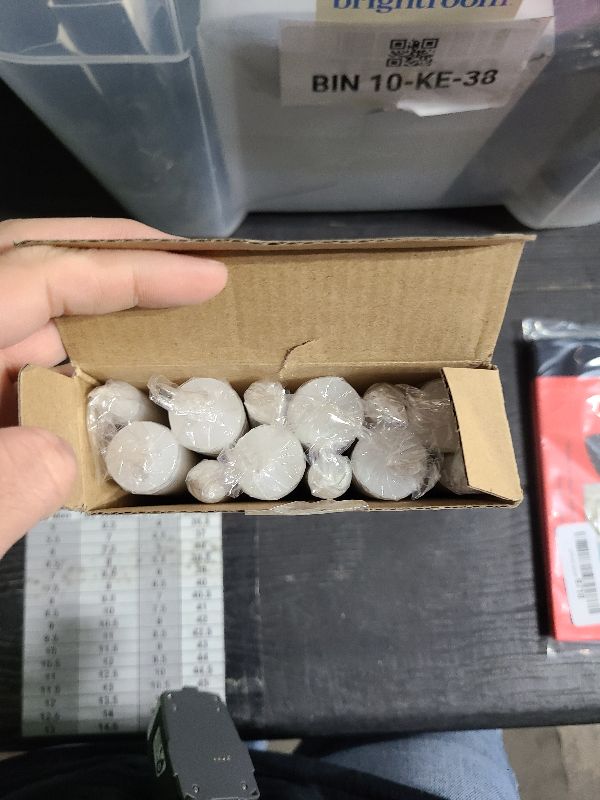 Photo 1 of 12 Pack White Taper Candles 10 inch - Taper Candles Dripless, Smokeless, Unscented - 8 Hours Long Burning - Hand Poured Tall Candlesticks - Perfect for Home Decor, Weddings, and Special Occasions