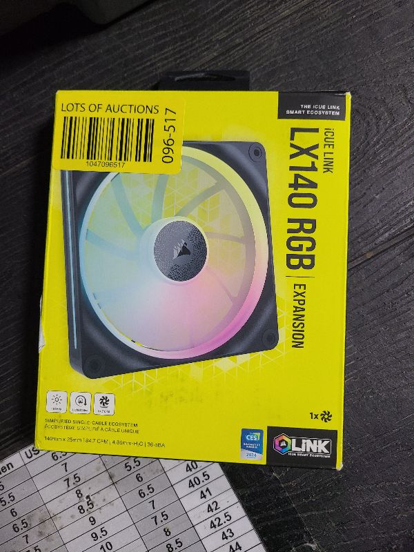Photo 1 of CORSAIR iCUE Link LX140 RGB 140mm PWM Fan Single Pack – Dual Light Loops – Requires iCUE Link System Hub (Sold Separately) – CORSAIR AirGuide Technology – Black