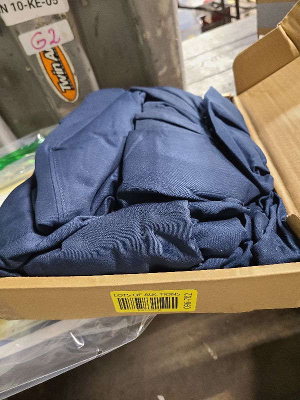 Photo 1 of Amazon Basics Lightweight Super Soft Easy Care Wrinkle Free Microfiber 3 Piece Bed Sheet Set with 14-Inch Deep Pockets, Twin, Navy Blue, Solid, Kids, Men & Women Bedding