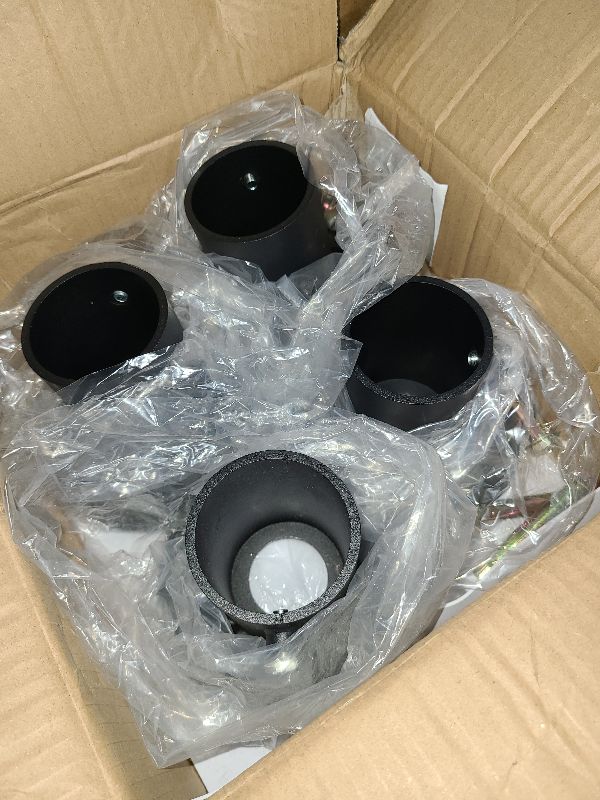 Photo 1 of Chain Link Fence Post Floor Flange 2 1/2", Heavy Duty Round Fence Post Base, Metal Fence Post Flange, Mailbox Brackets for Round Metal Post fit OD 2-3/8'' Pipe/Post, 4Pcs