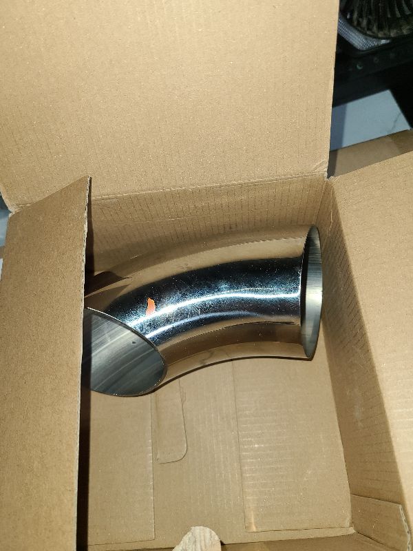 Photo 1 of A-KARCK 3 inch 90° Mandrel Bend Elbow, 304 Stainless Steel 90 Degree Exhaust Pipe