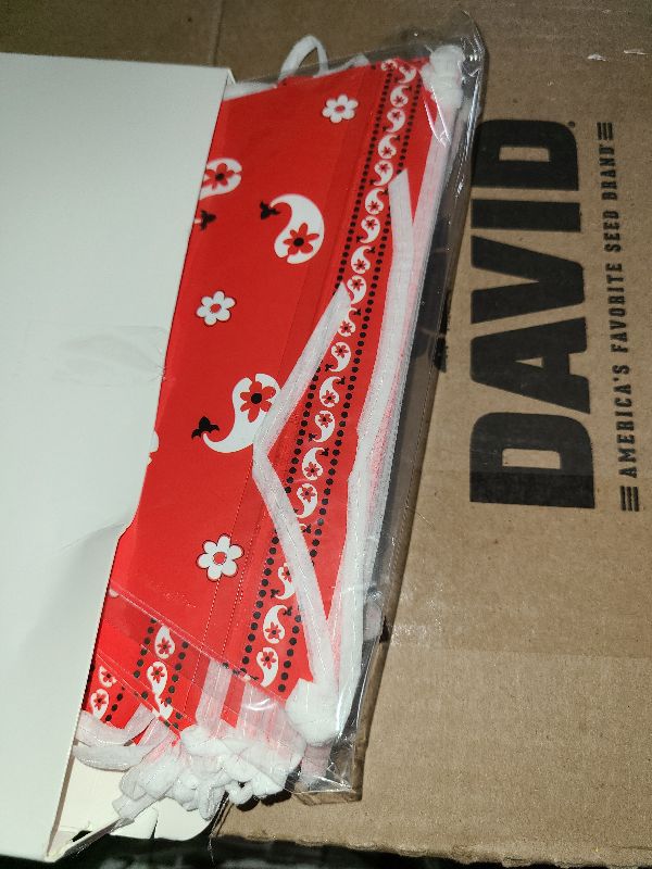 Photo 1 of 5 Pack Western Cowboy Party Decorations Bandana Pennant Banner Wild West Decor Western Cowboy Themed Yee Haw Country Party Decoration Supplies 9.8 x 5 ft(Red Paisley)