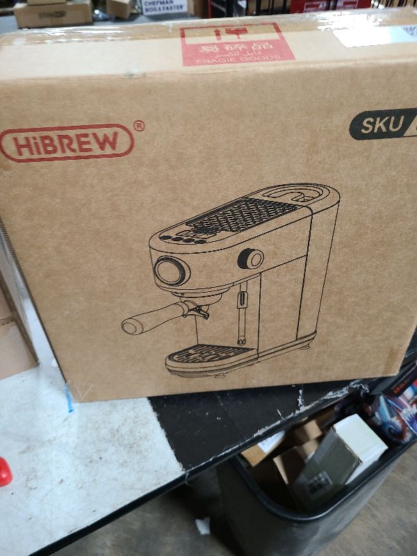 Photo 1 of HIBREW H10B - 51mm Espresso Machine - Temperature & Cup Volume Adjustable at will - With Intelligent Display Screen & Pressure Gauge - Stainless Steel Body