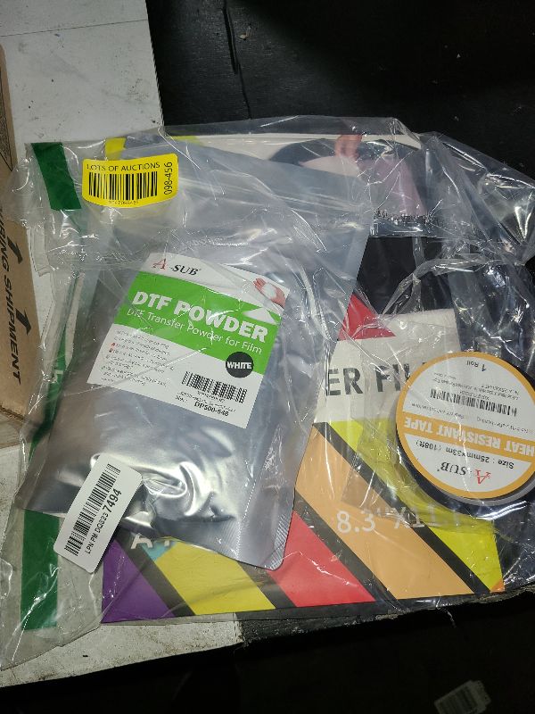 Photo 1 of A-SUB DTF Transfer Film and Powder Kit - 30 Sheets A4 DTF Film for Sublimation and DTF Printer, 1.1lb/500g White Medium DTF Powder, DTF Starter Kit for Printing on Any Fabrics
