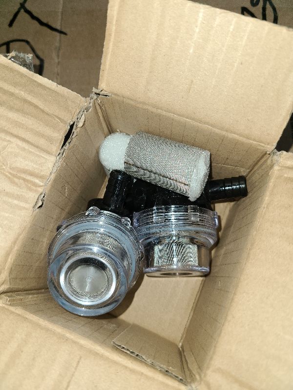 Photo 1 of 2 Pack Water Pump Strainer Filter, Twist-On Pipe Water Pump Strainer, 3/8 Inch NPSM Inlet/Outlet - RV Replacement- Compatible