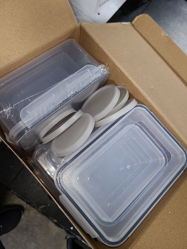 Photo 1 of 40 PCS Food Storage Containers with Lids Airtight (20 Containers & 20 Lids), Plastic Storage Meal Prep Container-Stackable 100% Leakproof & Microwave Organization and Storage Sets, Lunch Containers
