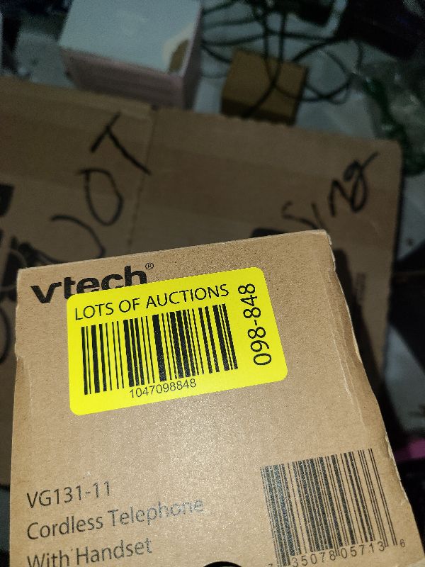 Photo 1 of [New] VTech VG131-11 DECT 6.0 Cordless Phone - Bluetooth Connection, Blue-White Display, Big Buttons, Full Duplex, Caller ID, Easy Wall Mount, 1000ft Range (Black)