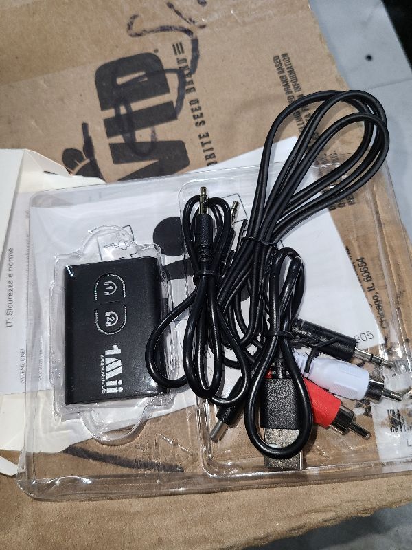 Photo 1 of 1Mii Bluetooth 5.3 Transmitter Receiver for TV to Wireless Headphones, Dual Link AptX Adaptive/Low Latency/HD Audio, Aux Adapter for Home Stereo, Airplane, Boat, Gym