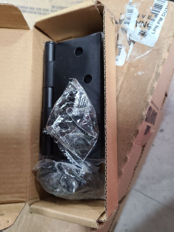 Photo 1 of 3 Pack Black Door Hinges 4 Inch Interior Hinges Matte Black Door Hinges 4 Inch Square Rounded 5/8" Radius Corner Hinges for Doors Reversible Full Mortise Combination 4 inch Door Hardware