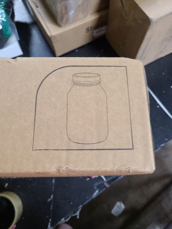 Photo 1 of [6 Pack] 32 oz. Regular-Mouth Glass Mason Jars - with Metal Airtight Lids and Bands 1 quart Large for Canning, Preserving, & Meal Prep