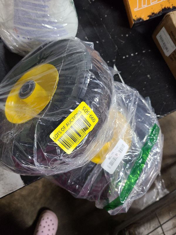 Photo 1 of (2-Pack) 10-Inch Solid Rubber Tire Wheels - Replacement 4.10/3.50-4" Tires and Wheels Flat Free with 5/8" Axle Bore Hole Bearings, 2.17" Offset Hub -Perfect for Hand Truck, Wheelbarrow, Gorilla Carts