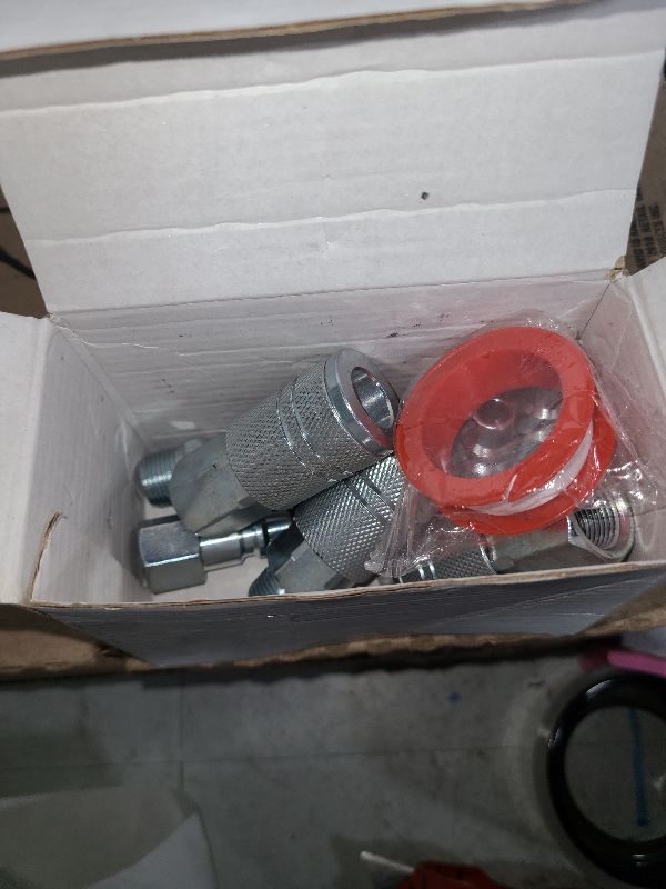 Photo 1 of 3/8’’ High Flow Air Hose Fittings Set, 3PCS 3/8 Body I/M Industrial Air Coupler and 6PCS 3/8 Body Air Plug with 3/8 Inch NPT Threads Size, 10PCS Air Compressor Accessories Quick Connect Set