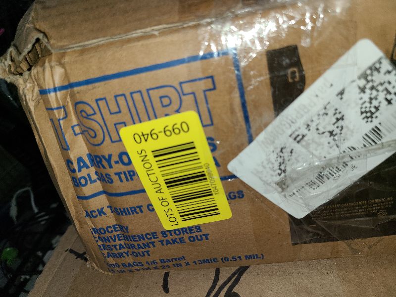 Photo 1 of ACYPAPER, Black T-Shirt Bags in Bulk - 1000 Count - (11" x 6" x 21") - Restaurant Carryout Bags