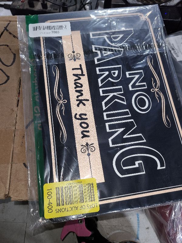 Photo 1 of 2 Pack No Parking Thank You Signs 12 x 8 Inches Metal Do Not Park Signs Reflective Sturdy Rust Aluminum UV Protected Waterproof Easy to Install Outdoor Use
