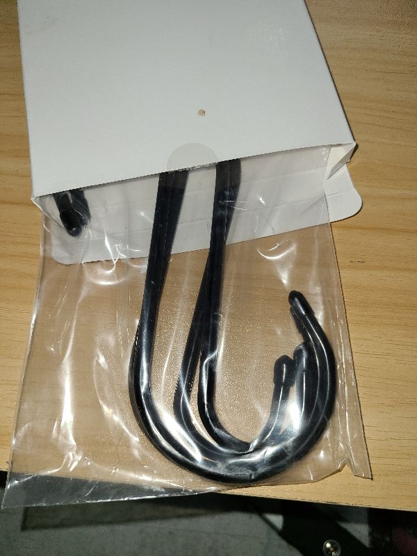Photo 1 of 6 Inch S Hooks 4-Pack Large Closet S Hooks for Hanging Plants, Jeans, Pans, Black, Vinyl Coated Steel Metal Rubber