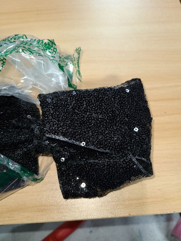 Photo 1 of 1PCS 8 Inch Big Sequin Hair Bows for Girls Alligator Clips Sparkly Glitter Hair Accessories for Little Teen Toddler Girls Kids (Black)