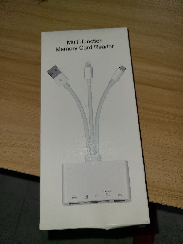 Photo 1 of 5-in-1 Memory Card Reader, USB OTG Adapter & SD Card Reader for i-Phone/i-Pad, USB C and USB A Devices with Micro SD & SD Card Slots, Supports SD/Micro SD/SDHC/SDXC/MMC