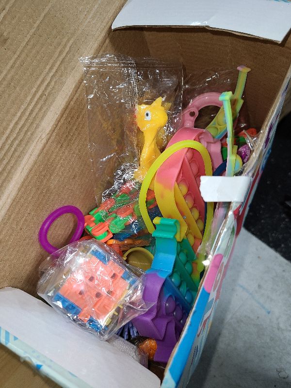 Photo 1 of (100 Pcs) Fidget Toys Pack, Party Favors Stress Relief & Anxiety Relief Sensory Toy? Classroom Prizes Pinata Filler Treasure Box?Stocking Stuffers Gifts for Kids Boys Girls Teens